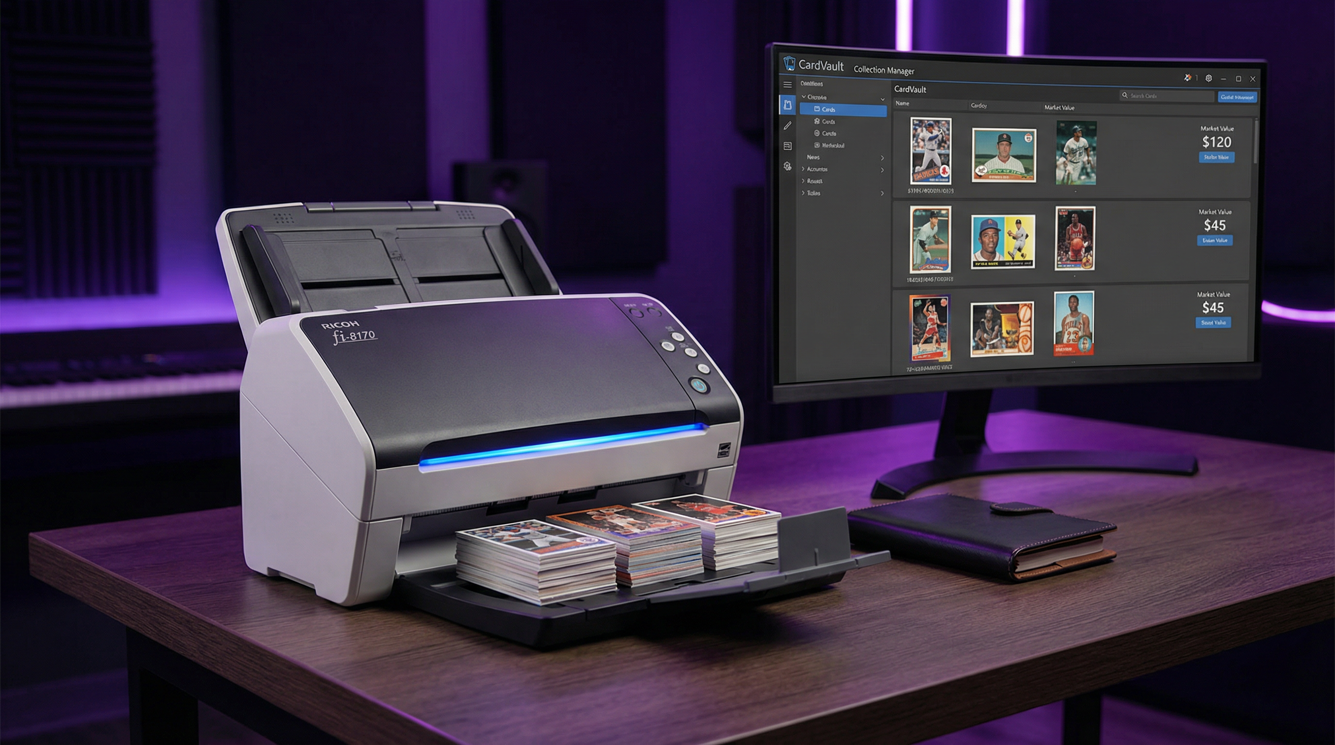 RICOH fi-8170 batch scanner for trading cards